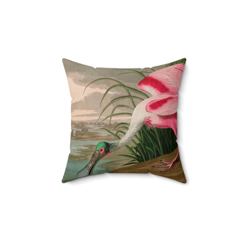 Roseate Spoonbill Bird Lovers Gift Pillow
