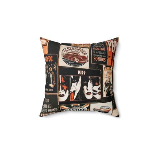 Classic Rock Bands Throw Pillow
