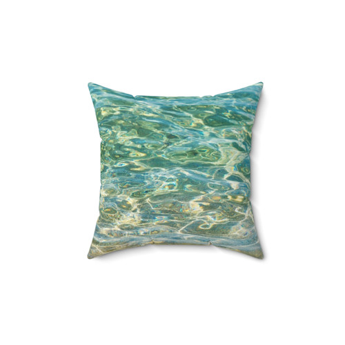 Aqua Blue Ocean Water Pillow
