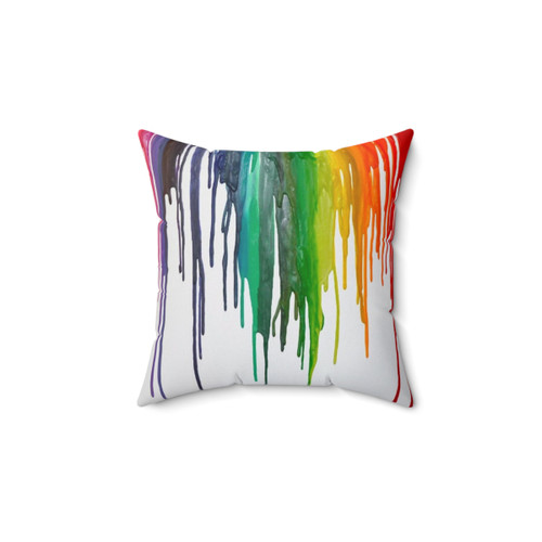 Colorful Melted Crayon Pillow