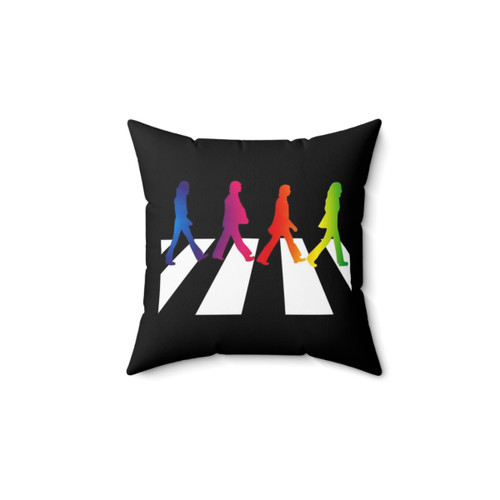 Colorful Beatles-themed pillow