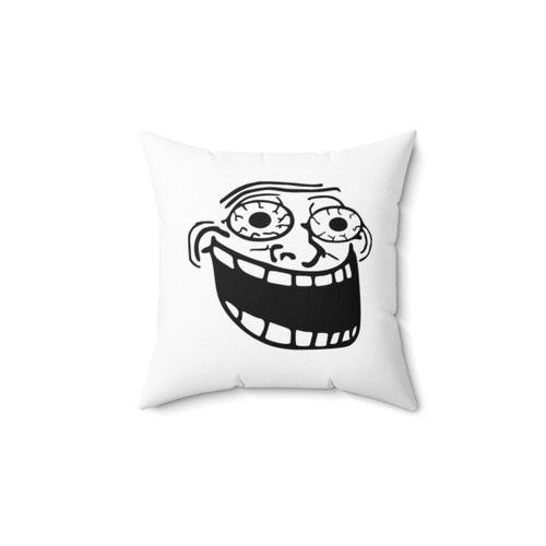 Troll Face Decorative Pillow