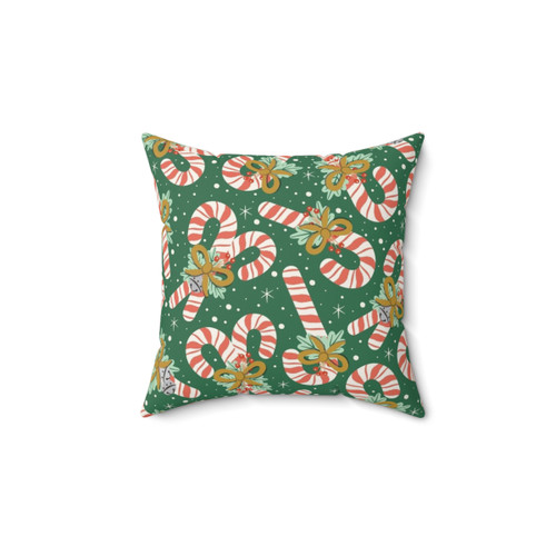 Vintage Christmas Candy Canes Pillow
