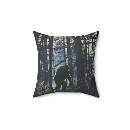 Bigfoot in Forest Photo Art Decorative Pillow