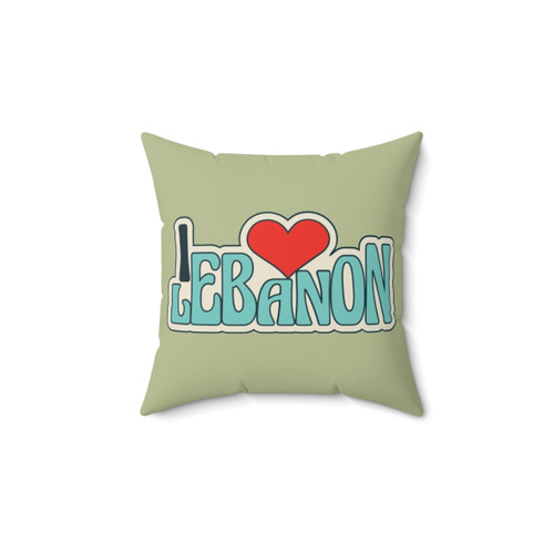 I Love Lebanon Flag Pillow