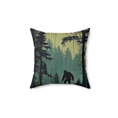 Bigfoot Retro Art Pillow