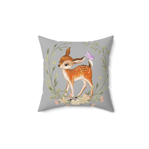 Bambi Fawn Baby Deer Pillow - Cute Nursery Decor