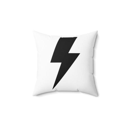 Black Lightning Bolt Decorative Pillow
