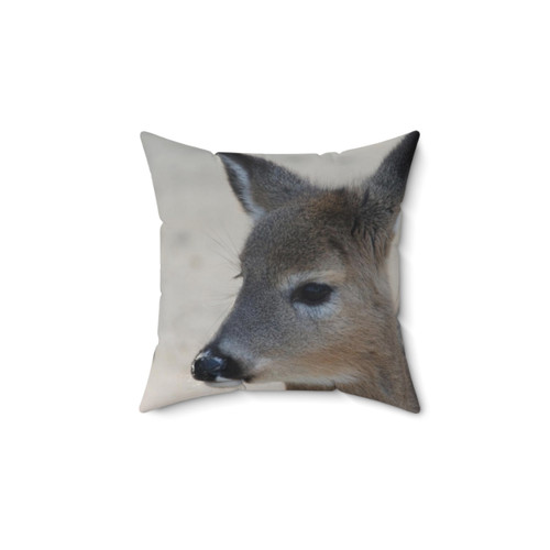 Decorative deer print pillow with soft, plush fabric