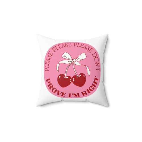 Vintage Cherry Pillow featuring Sabrina Carpenter artwork