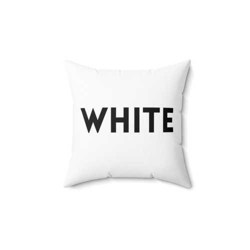 White Pillow with Black and White Design
