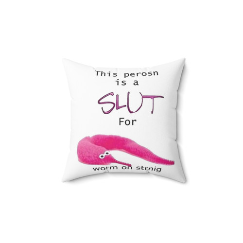 Worm on String Decorative Throw Pillow