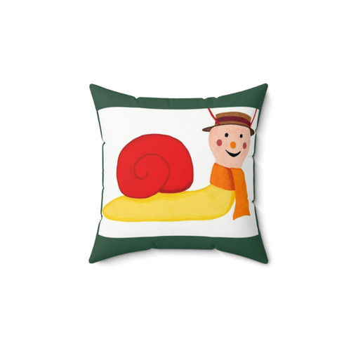 Snail Themed Decorative Throw Pillow