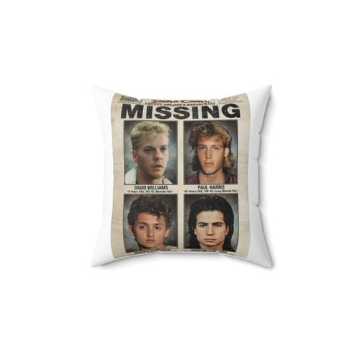 The Lost Boys Missing Flyer Pillow - 80s Movie Decor