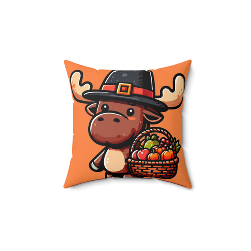 Thanksgiving Pilgrim Moose Decorative Pillow