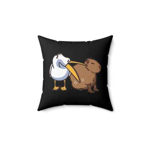 Pelican vs Capybara Decorative Pillow