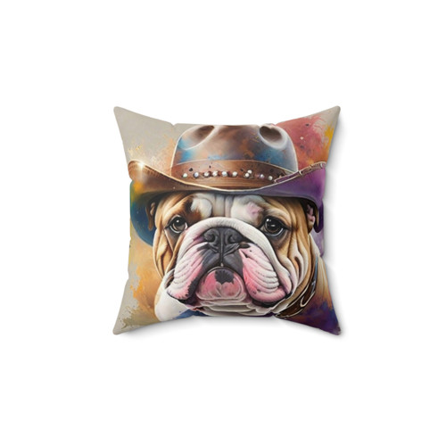 Bulldog Portrait Accent Pillow