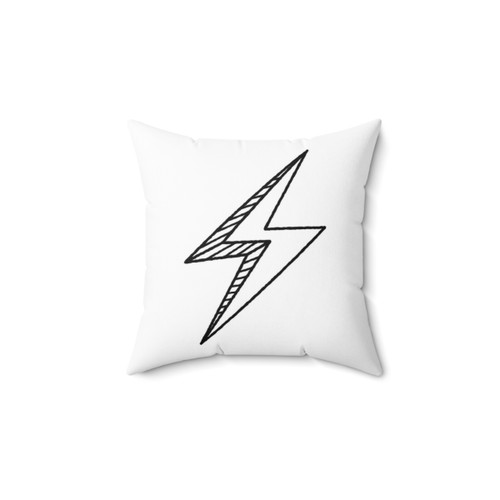 Hand Drawn Lightning Bolt Decorative Throw Pillow