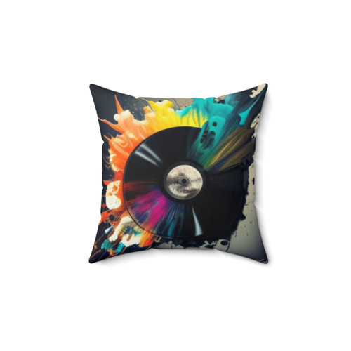 Vibrant Color Explosion Vinyl Pillow