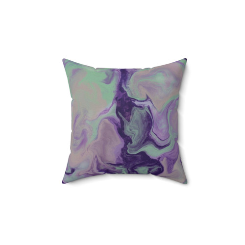 Vibrant Abstract Marble Throw Pillow