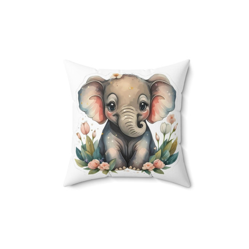 Cute Elephant Pillow for Nursery and Kids Room