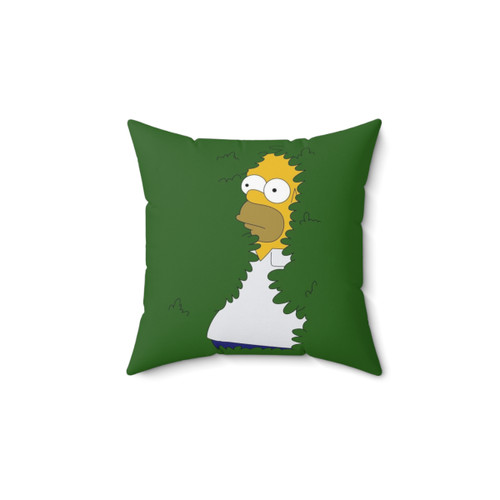 Homer Simpson Pillow with In the Bushes Meme Design