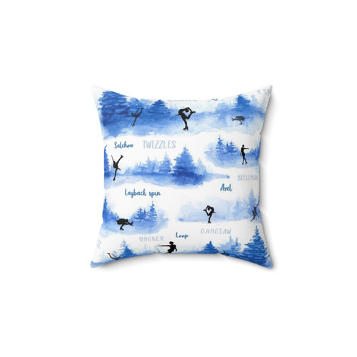 Watercolor Ice Skating Pillow