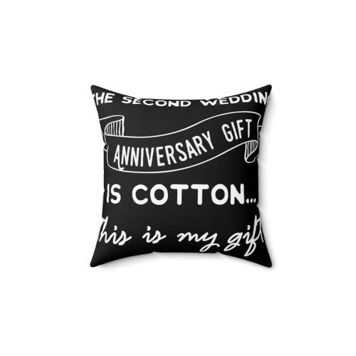 2nd Anniversary Tee Pillow - Funny Wedding Anniversary Gift