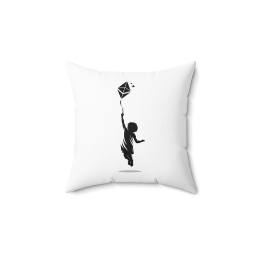 Crypto ETH Balloon Black Pillow