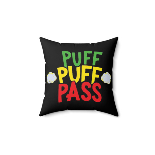 Marijuana Themed Pillow with Weed Leaf Design