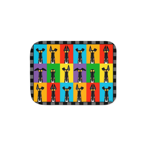 Greyhound Semaphore Sherpa Blanket