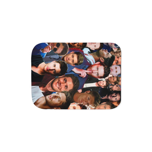 Jensen Ackles Photo Collage Sherpa Blanket
