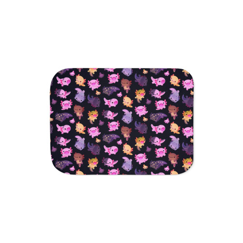 Cozy Axolotl Sherpa Blanket with Cute Salamander Design