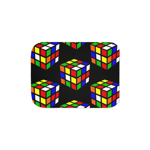 Retro Magic Cube Sherpa Blanket