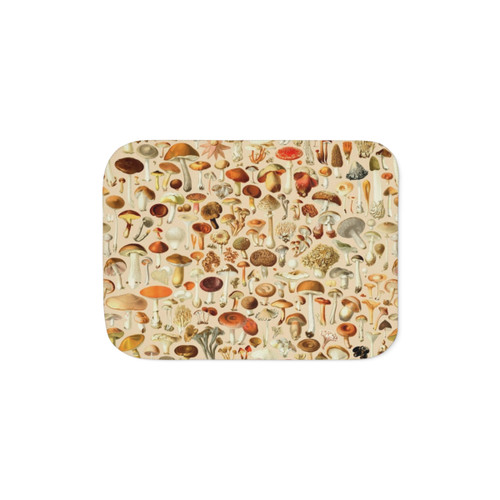 Vintage Mushroom Designs Sherpa Blanket