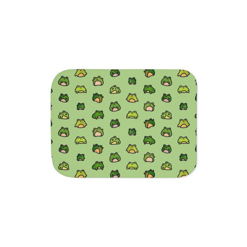 Frogs Doodle Sherpa Blanket