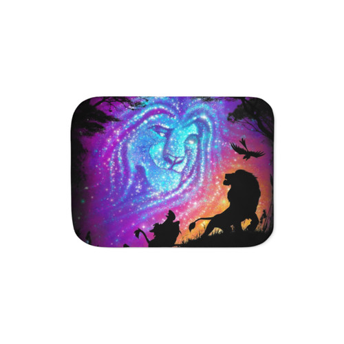 Cozy Lion King Sherpa Blanket