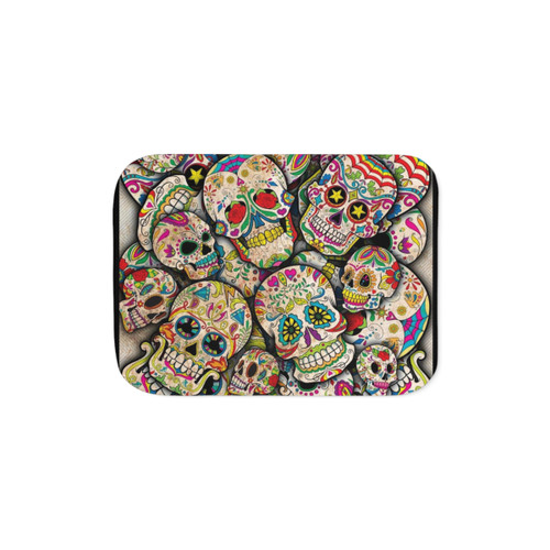 Sugar Skull Collage Sherpa Blanket