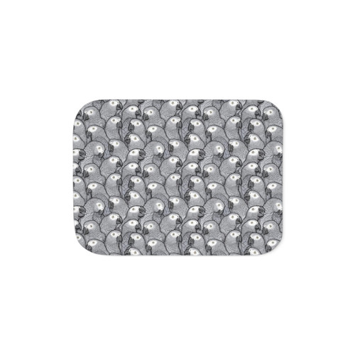 African Grey Parrot Sherpa Blanket