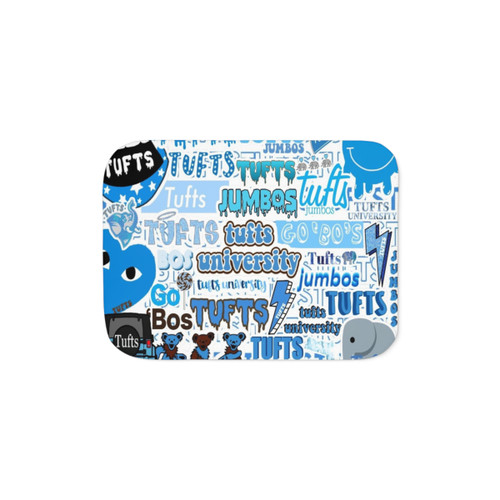 Tufts Design Collage Sherpa Blanket