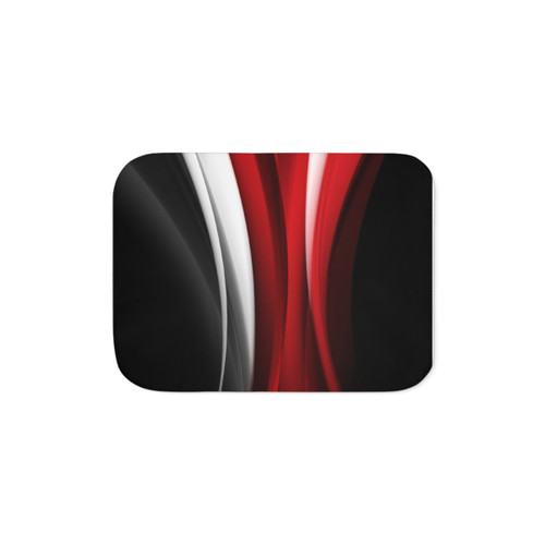 Red and White Sherpa Blanket