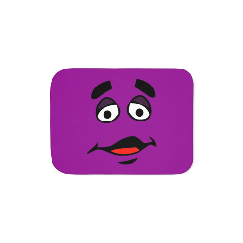 Grimace Cartoon Design Sherpa Blanket