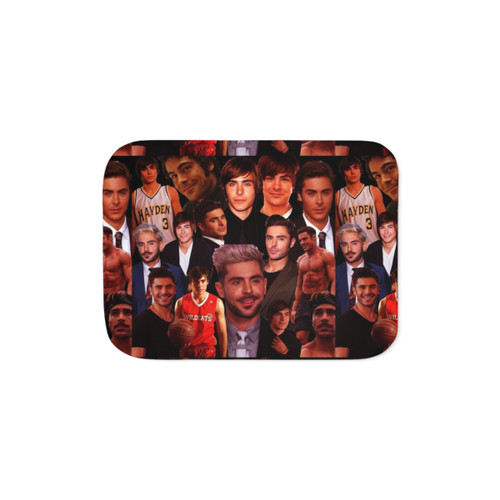 Zac Efron Collage Sherpa Blanket