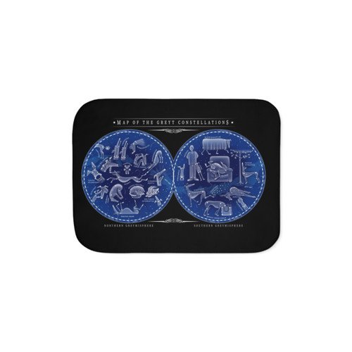 Map of the Greyt Constellations Sherpa Blanket