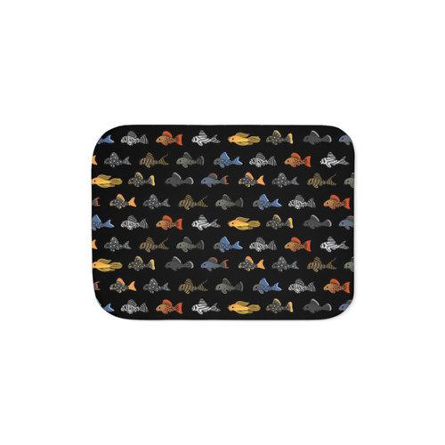 Black Sherpa Blanket for Plecostomus Aquarium