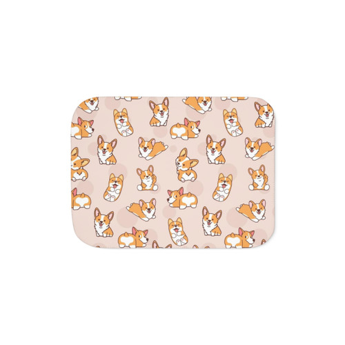 Corgi Puppy Sherpa Blanket
