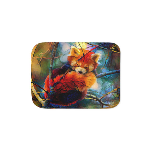 Autumnal Red Panda Sherpa Blanket