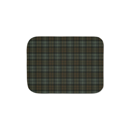 Black Watch Weathered Scottish Tartan Sherpa Blanket