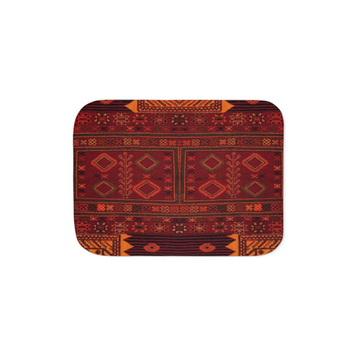 Moroccan Artwork Design Sherpa Blanket