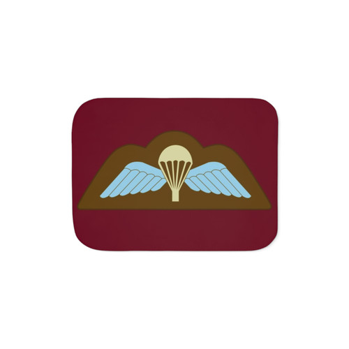 Airborne Qualified Parachutist Badge Sherpa Blanket